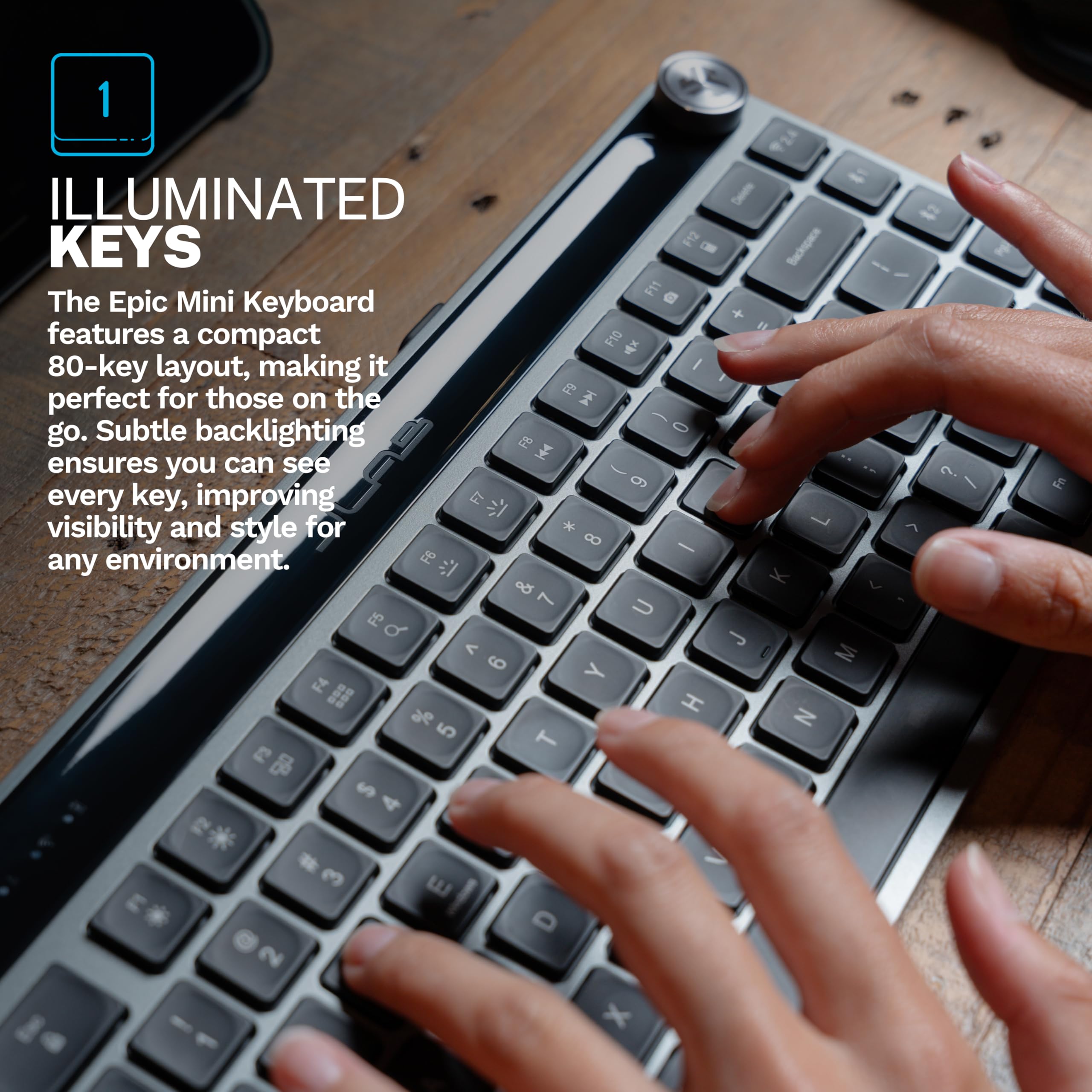 JLab Epic Work Bundle, Epic Mini Wireless Keyboard and Epic Wireless Mouse - Image 5