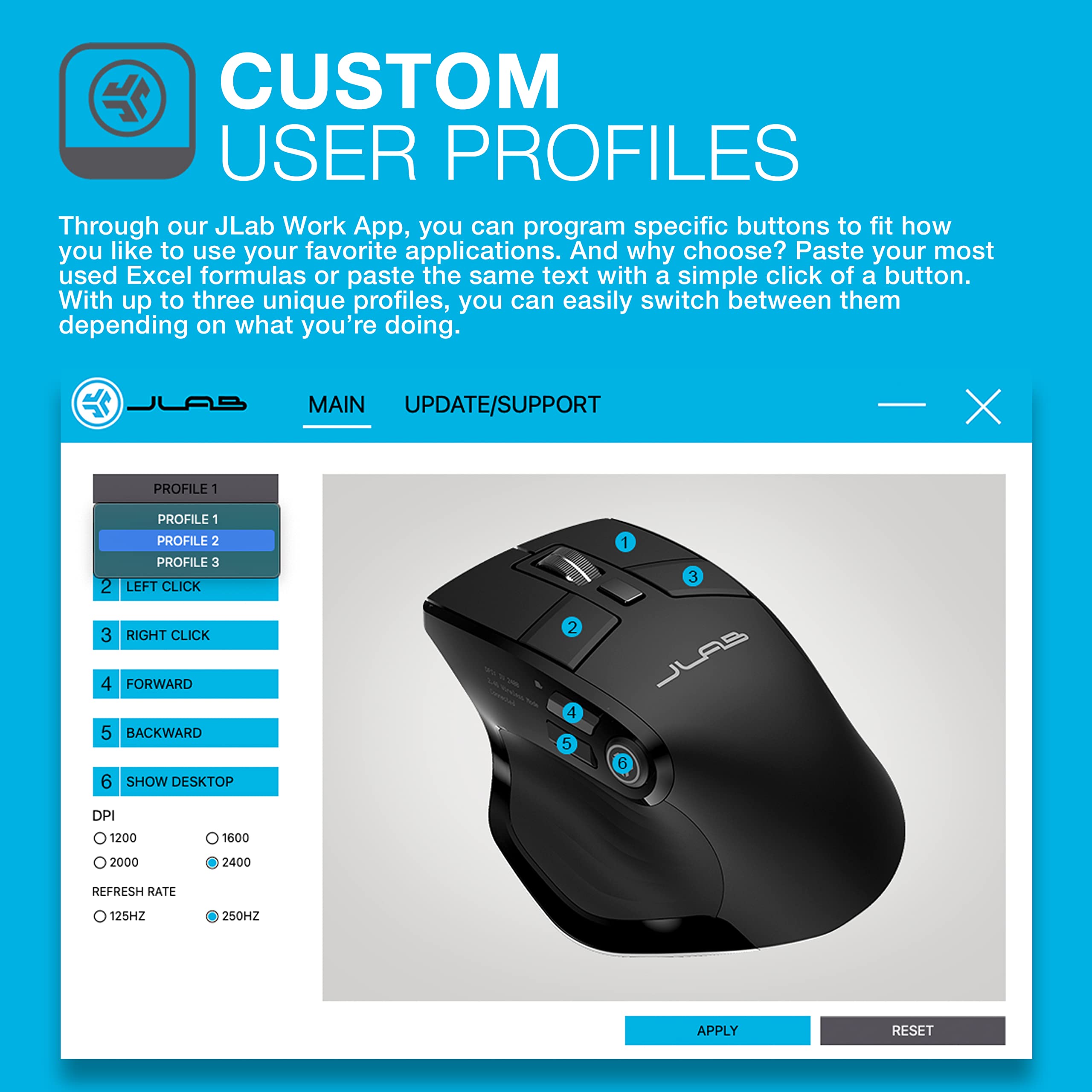 JLab Epic Work Bundle, Epic Mechanical Keyboard and Epic Wireless Mouse - Image 8
