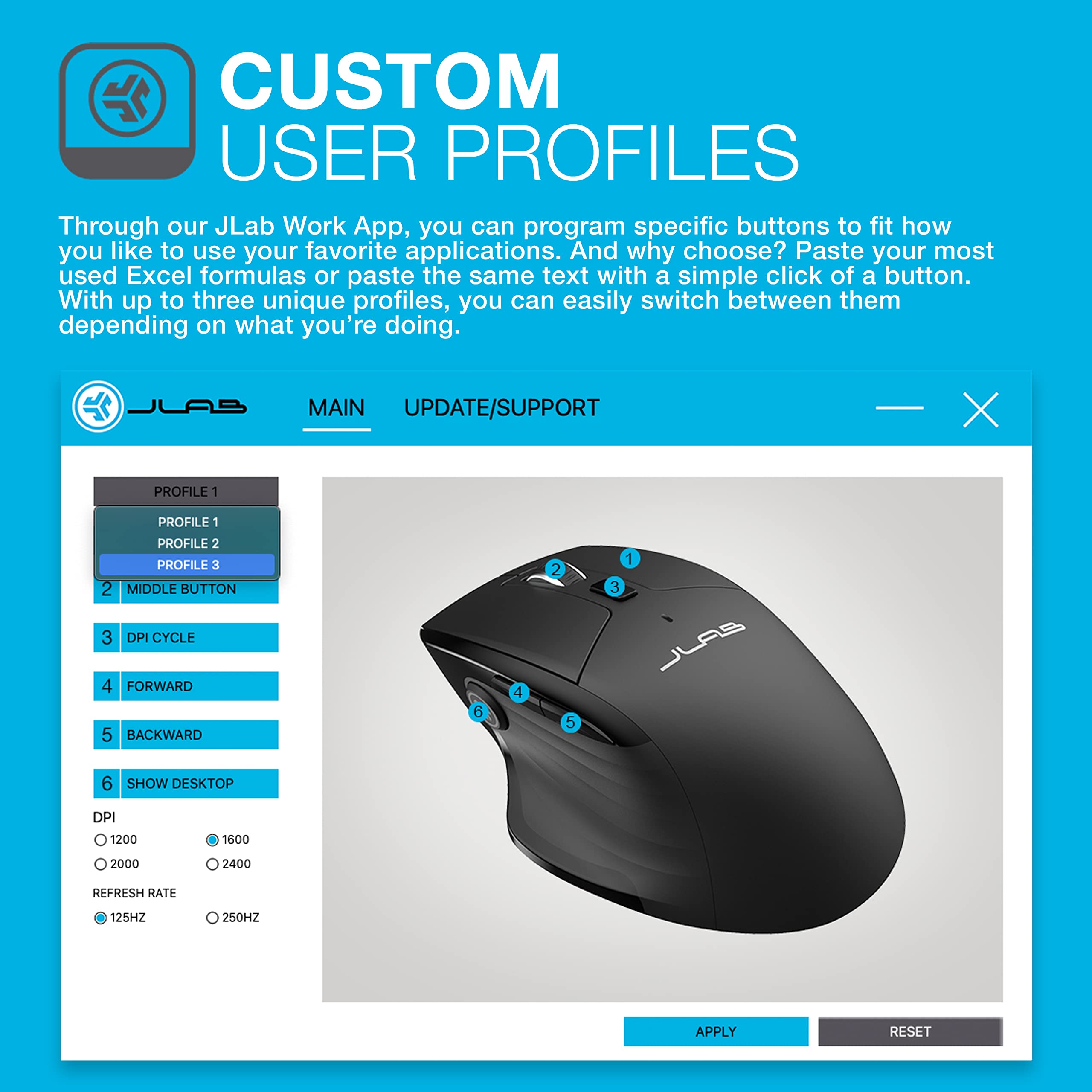 JLab JBuds Wireless Keyboard JBuds Wireless Mouse Bundle - Image 8